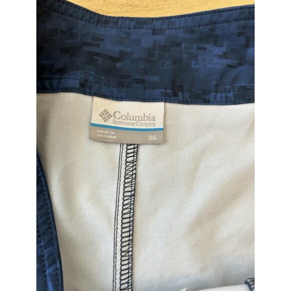 Columbia PFG Board Shorts 36 Swim Trunks Digital Camo Print Red White Blue USA - Picture 5 of 13